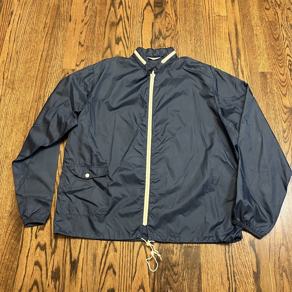 VINTAGE McGregor Jacket‎ Medium Blue Anti Breeze Full Zip Windbreaker 80s - Picture 4 of 12
